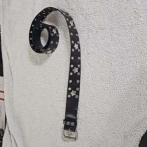 Star-Eyed Faux Leather Goth Belt